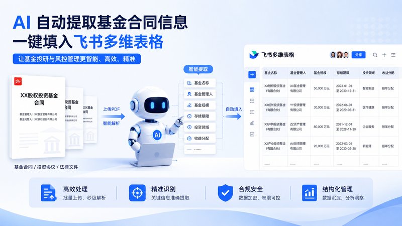 【米核AI实战】告别手动录入！一键把理财基金合同关键信息提取到飞书表格