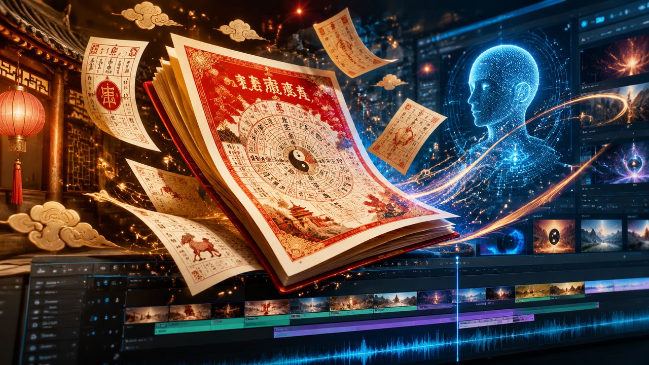 米核AI易山：手把手教你批量制作老黄历视频，轻松搞定传统历法科普内容